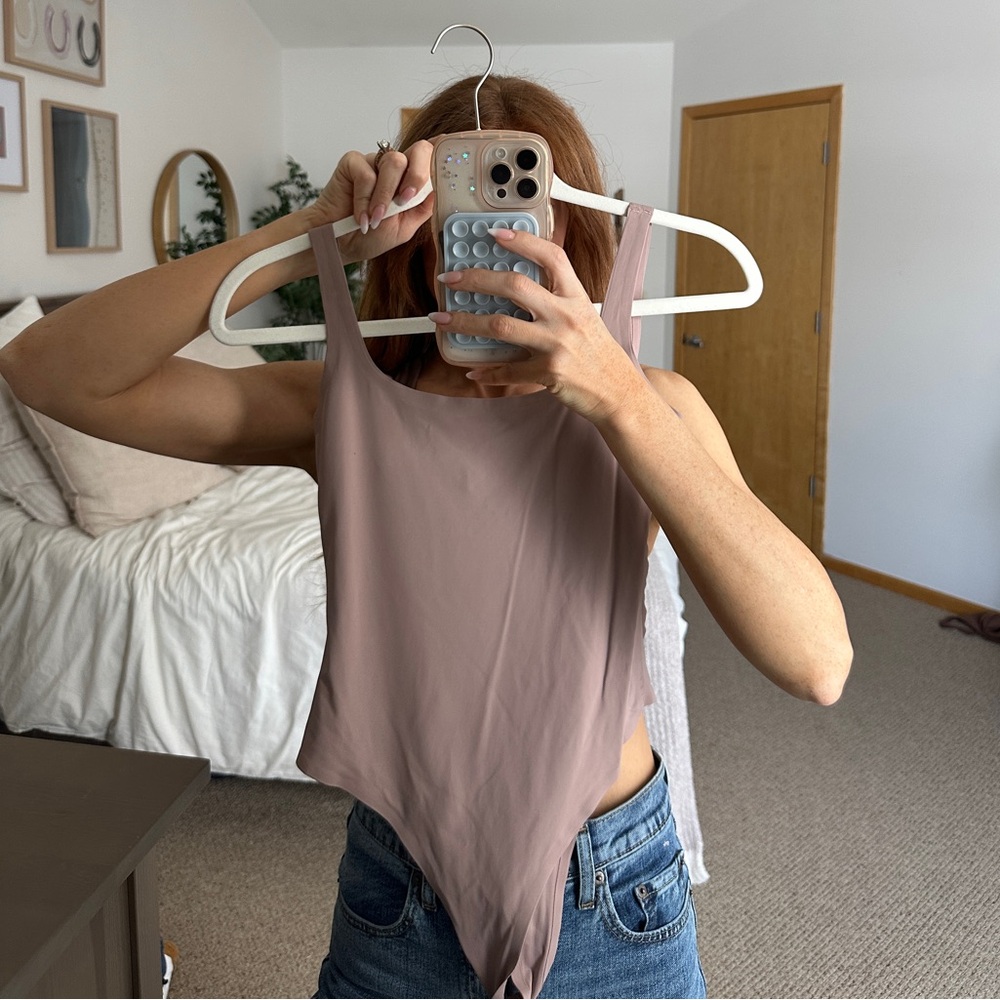 Women's Mauve Sleeveless bodysuit